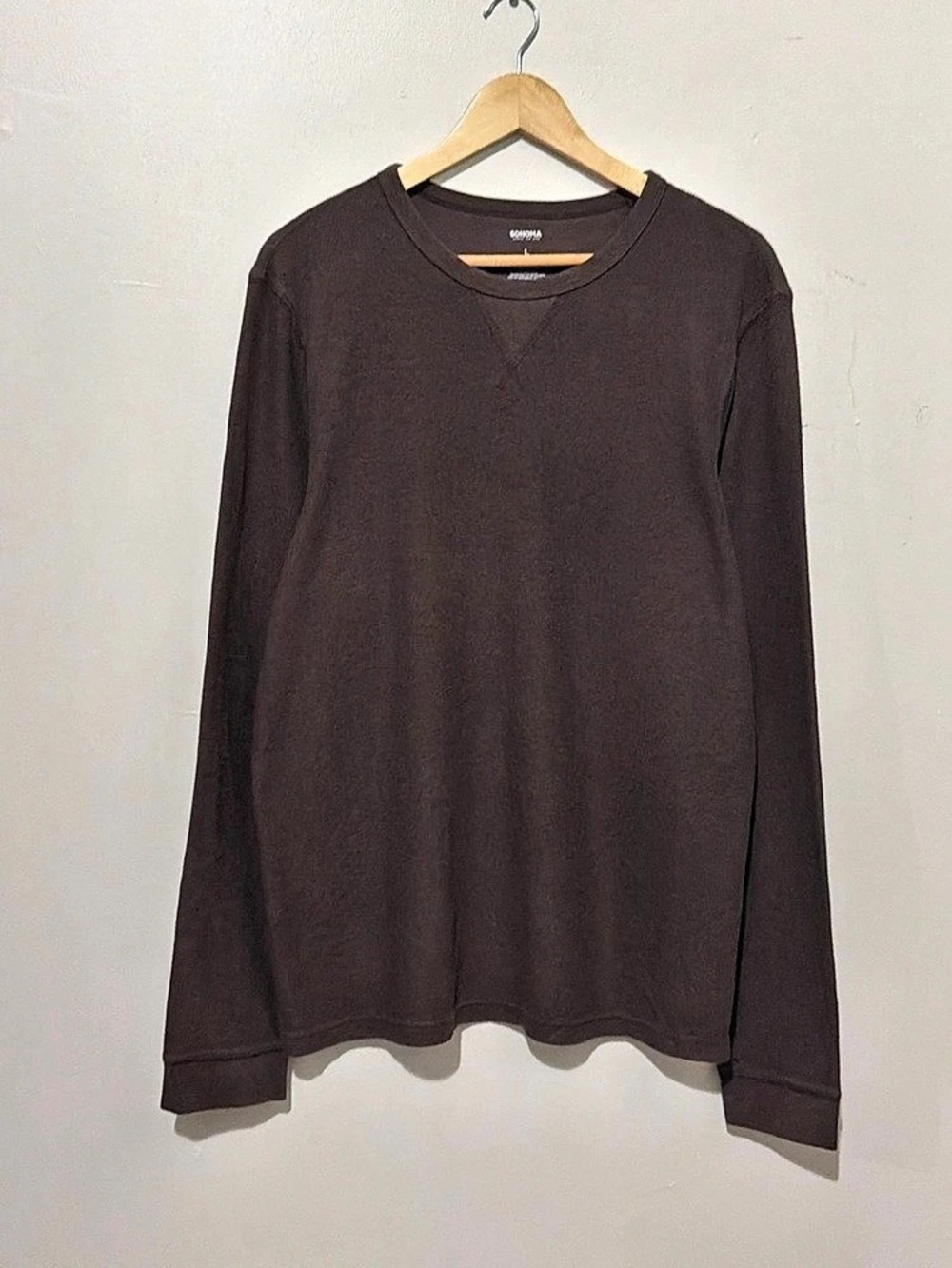 Sonoma Long Sleeve Tee in Brown Size Large